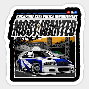 ICONIC NFS MOSTWANTED CAR  #1 BLACKLIST-WITH BACKGROUND Sticker